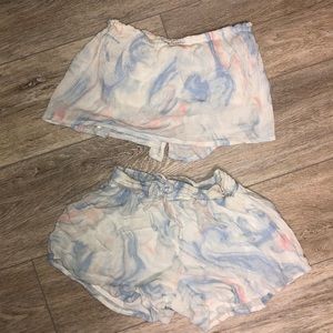 Xs hollister set shorts and strapless top